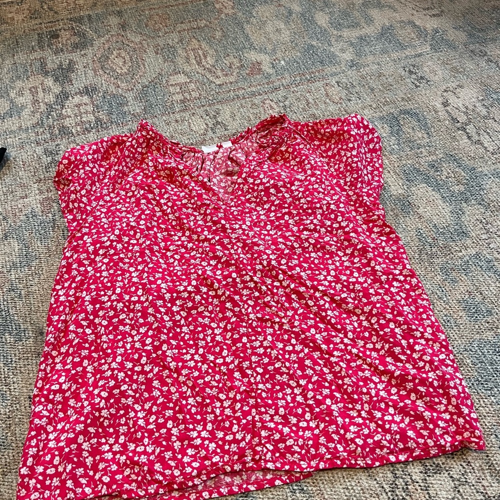 GAP Hot Pink Floral Women's Blouse